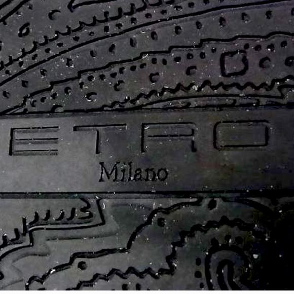 ETRO Slip-on Shoes Unisex Size M8 W11 Paisley Pattern Made In Italy - Picture 6 of 8